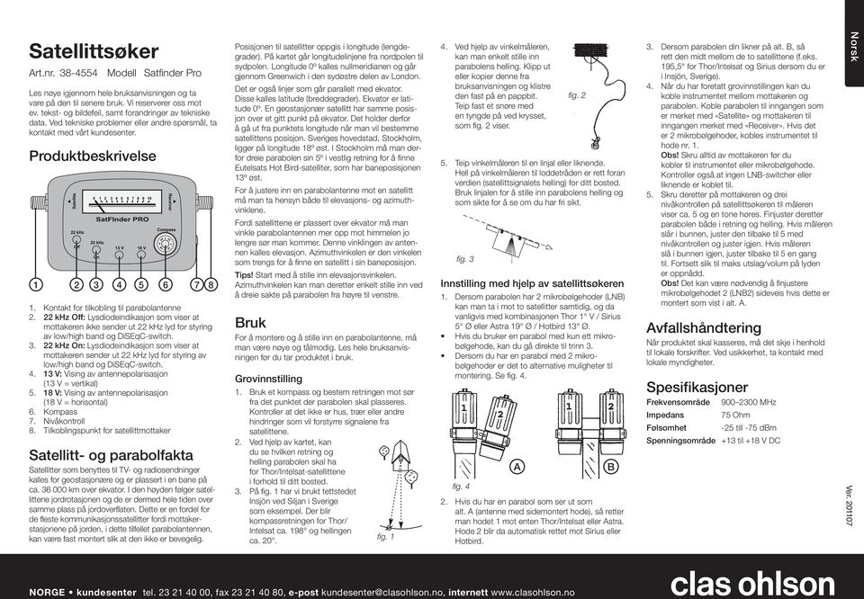 Satellite finder. Product description - PDF Free Download