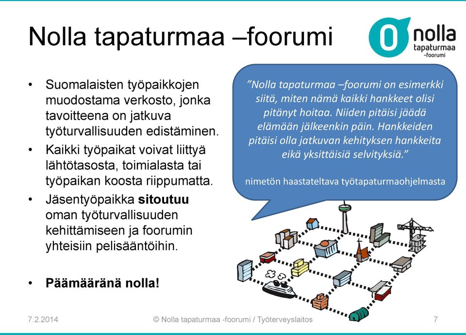 Jäsentyöpaikka sitoutuu oman työturvallisuuden kehittämiseen ja foorumin yhteisiin pelisääntöihin.