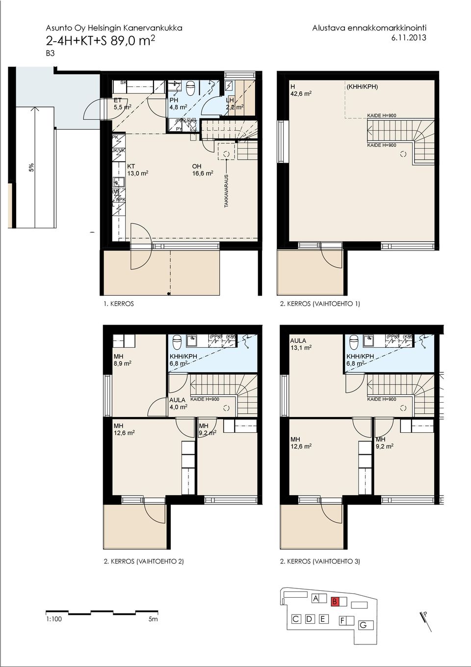 TAKKAVARAUS 16,6 m 2 A2 4H+KT 89,0 m 2 1. KERROS 2.