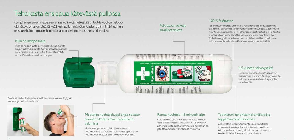 Pullo on helppo avata Pullo on helppo avata kiertämällä vihreää, pölyltä suojaavaa korkkia myötä- tai vastapäivään. Jos pullo on seinätelineessä, se avautuu telineestä irrotettaessa.