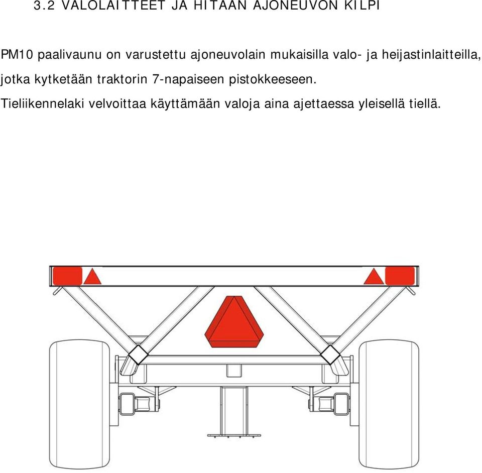 jotka kytketään traktorin 7-napaiseen pistokkeeseen.