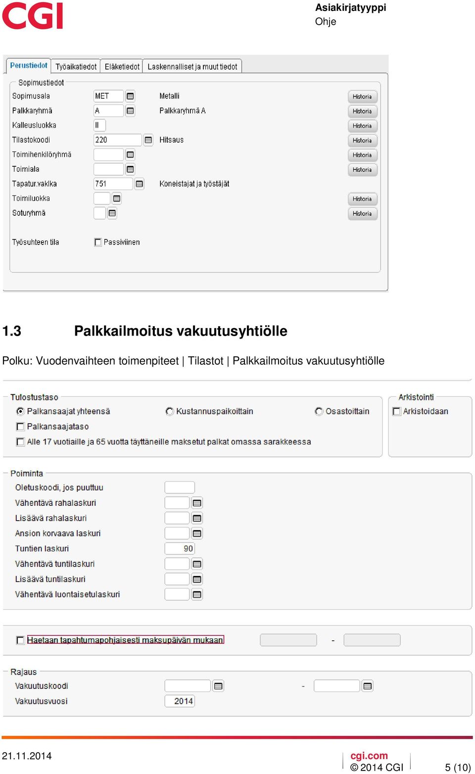 Vuodenvaihteen toimenpiteet