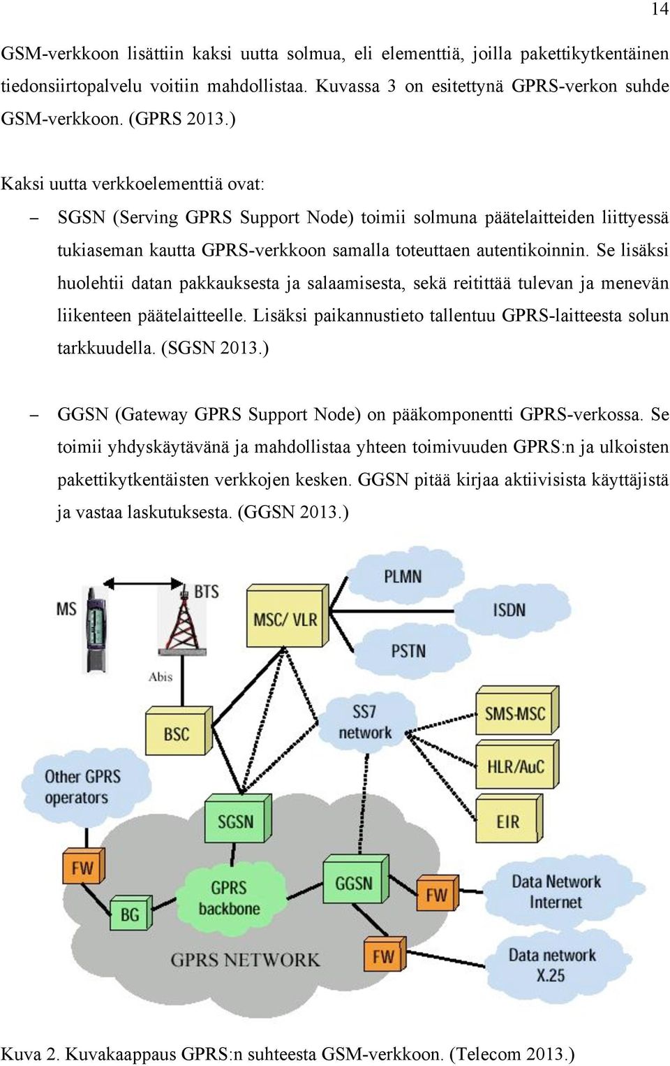 Se lisäksi huolehtii datan pakkauksesta ja salaamisesta, sekä reitittää tulevan ja menevän liikenteen päätelaitteelle. Lisäksi paikannustieto tallentuu GPRS-laitteesta solun tarkkuudella. (SGSN 2013.