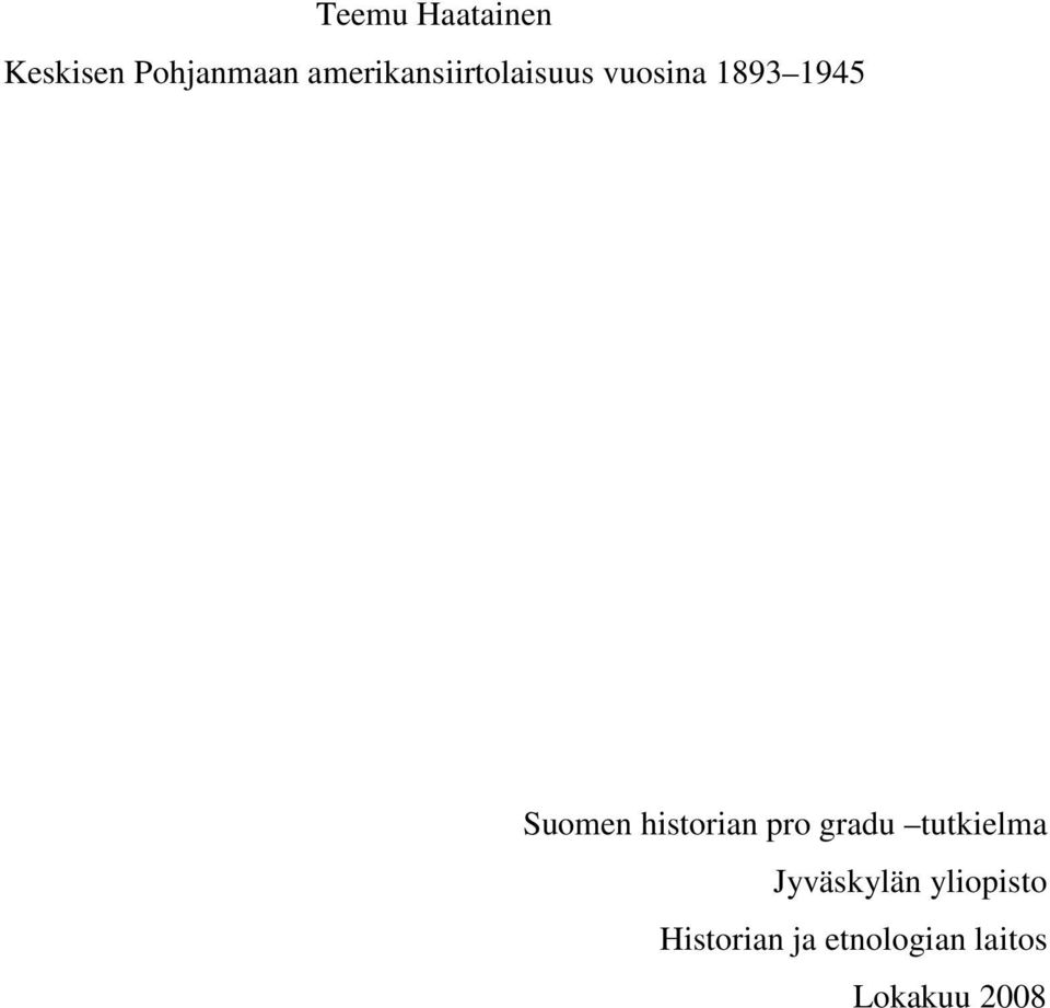 Suomen historian pro gradu tutkielma