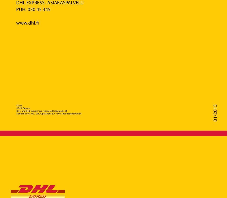 registered trademarks of Deutsche Post AG / DHL