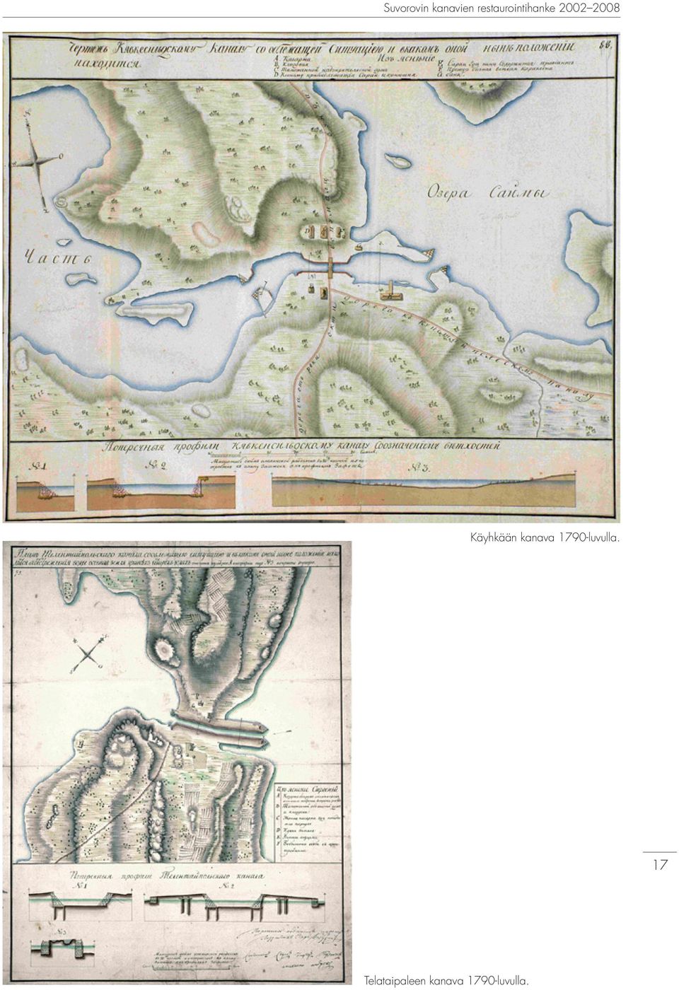 Käyhkään kanava 1790-luvulla.