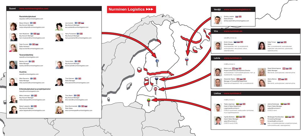 mustonen@nurminenlogistics.com www.nurminenlogistics.ru Harry Pursiainen Key Account Manager harry.pursiainen@nurminenlogistics.com www.nurminen.ee sales@nurminen.