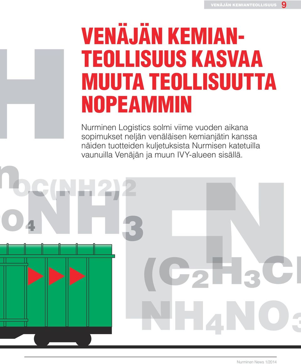 sopimukset neljän venäläisen kemianjätin kanssa näiden tuotteiden