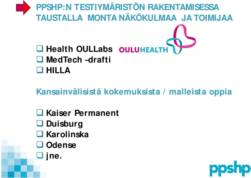 drafti HILLA Kansainvälisistä kokemuksista /