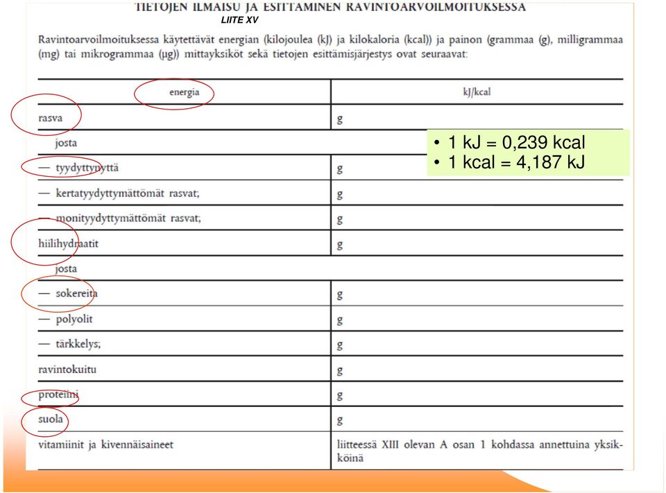 kcal 1