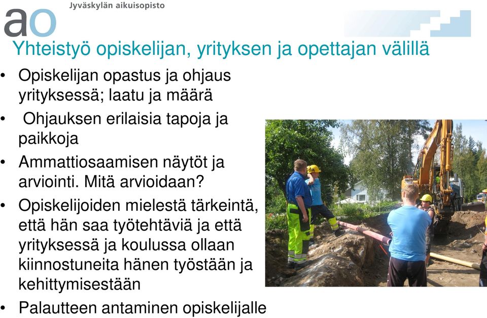 Mitä arvioidaan?