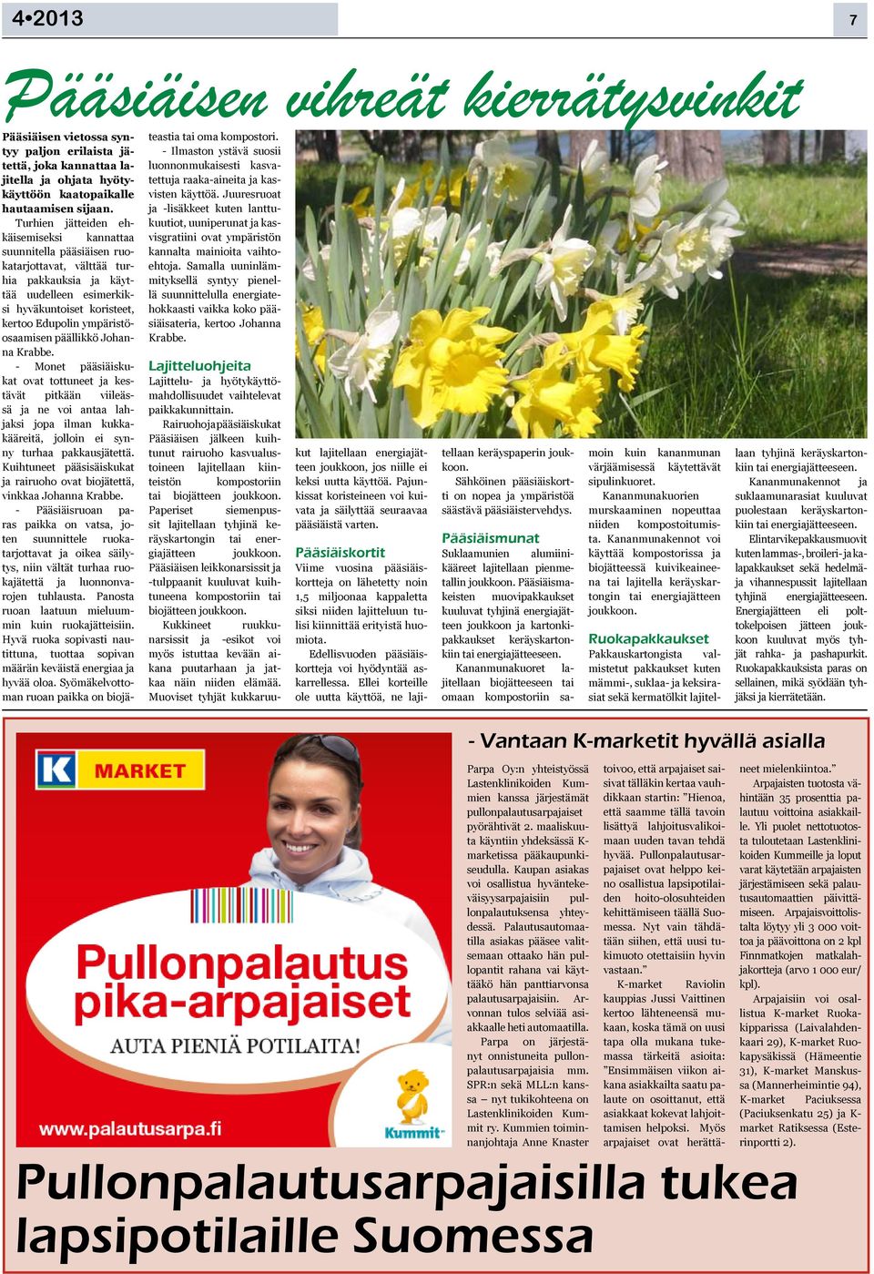 ympäristöosaamisen päällikkö Johanna Krabbe.