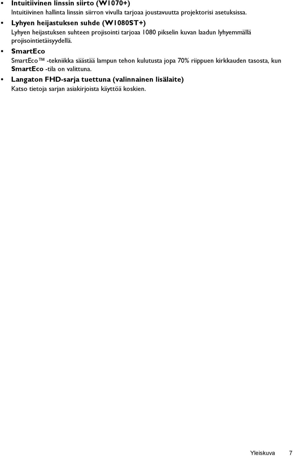 projisointietäisyydellä.