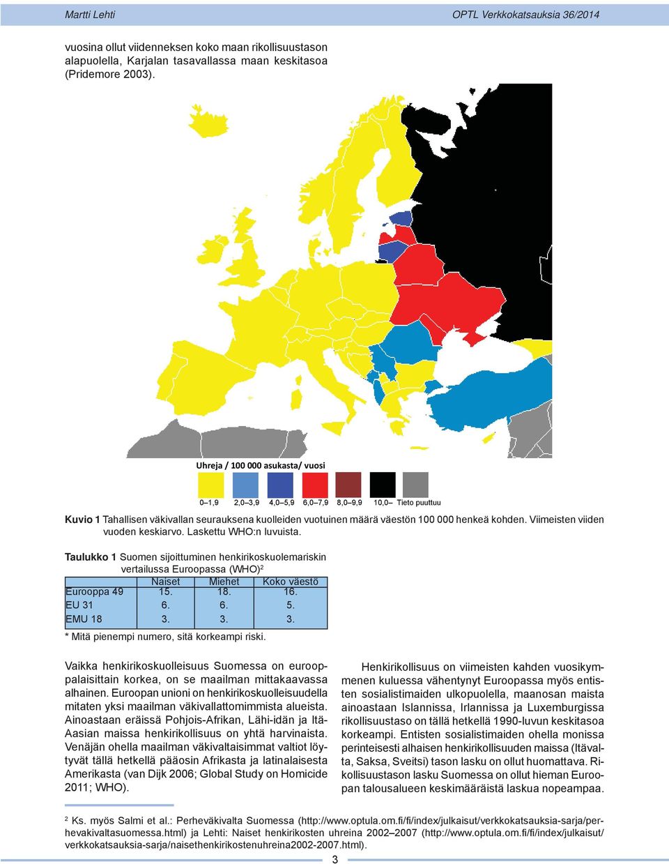 6. 6. 5. EMU 18 3. 3. 3. * Mitä pienempi numero, sitä korkeampi riski.