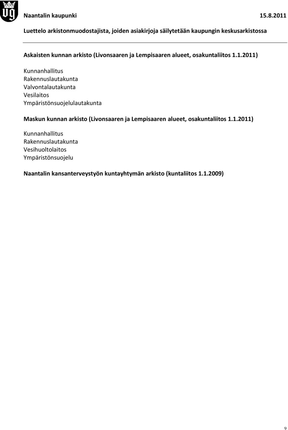 kunnan arkisto (Livonsaaren ja Lempisaaren alueet, osakuntaliitos 1.
