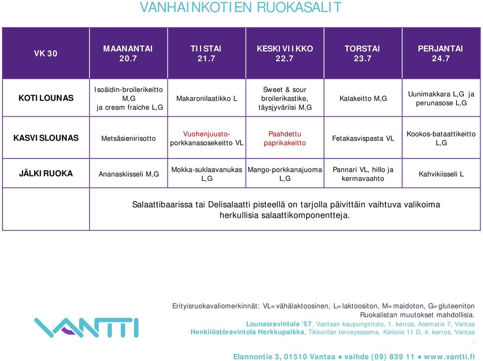 täysjyväriisi Kalakeitto Uunimakkara ja perunasose Metsäsienirisotto