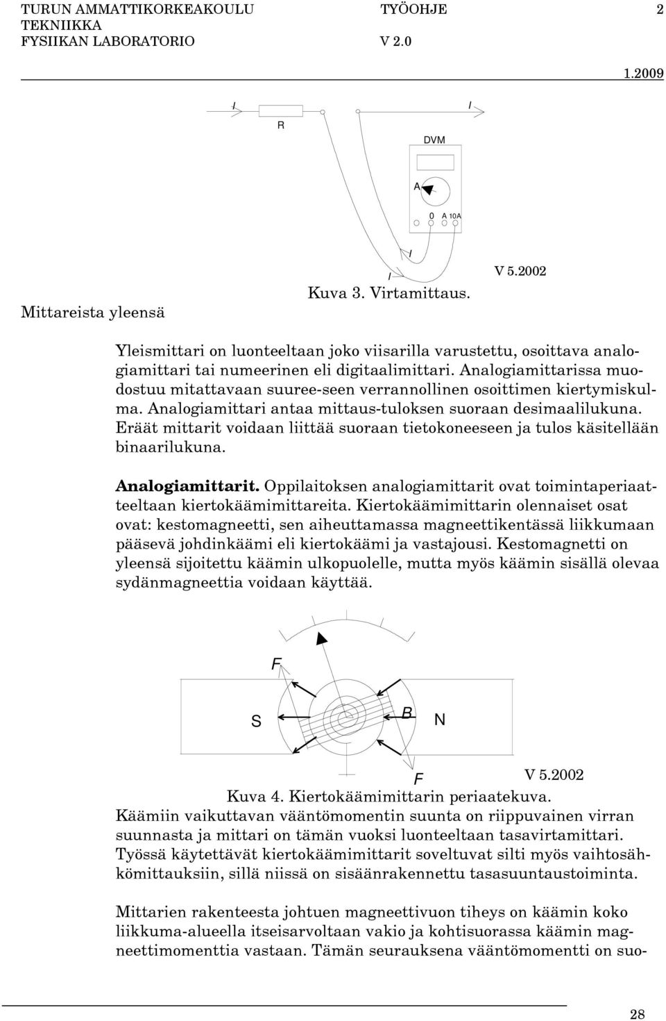 Analogiamittarissa muodostuu mitattavaan suuree-seen verrannollinen osoittimen kiertymiskulma. Analogiamittari antaa mittaus-tuloksen suoraan desimaalilukuna.