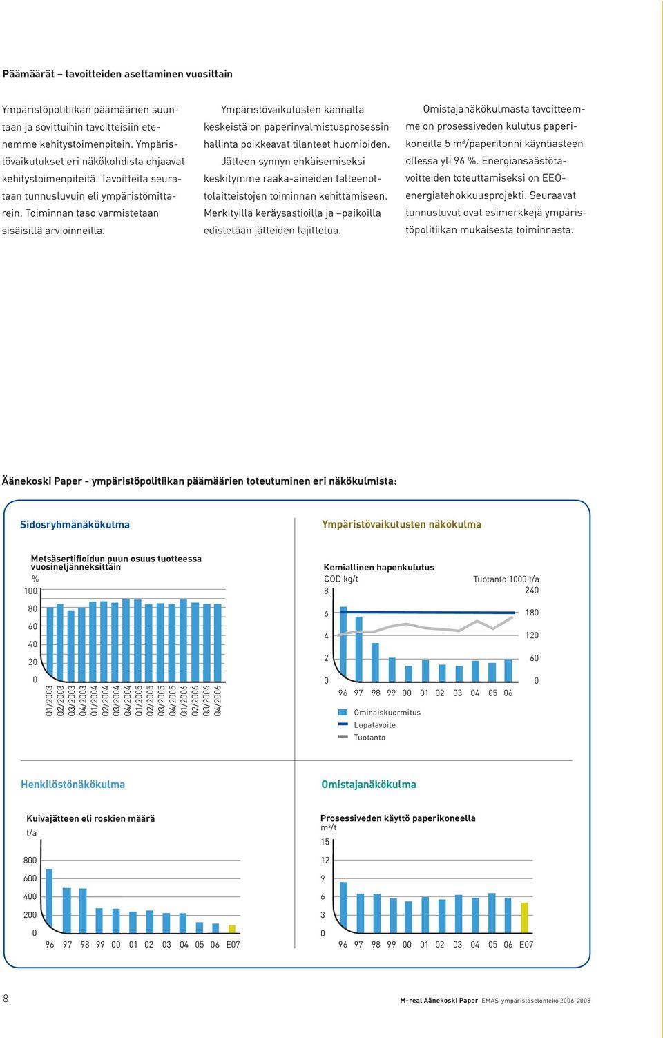 Ympäristövaikutusten kannalta keskeistä on paperinvalmistusprosessin hallinta poikkeavat tilanteet huomioiden.
