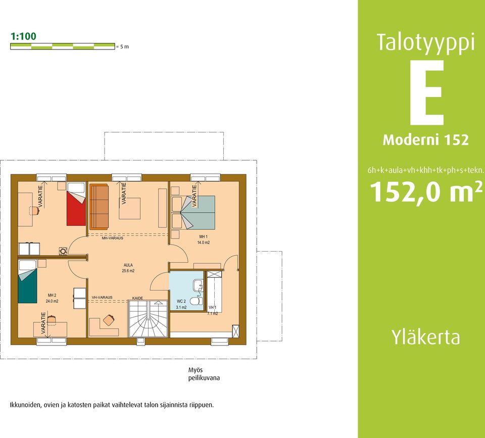0 m2 VH-VARAUS KAIDE WC 2 3.1 m2 VH 1 7.