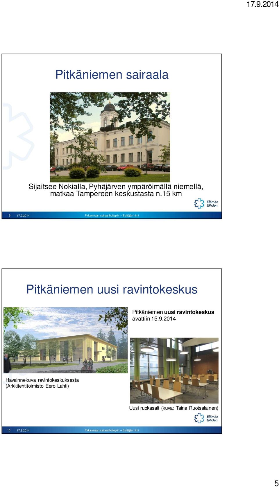 17.9.2014 Pitkäniemen uusi ravintokeskus Pitkäniemen uusi ravintokeskus avattiin