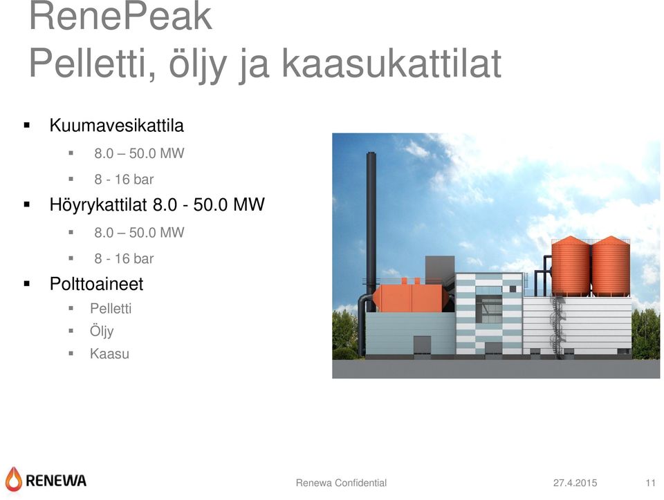 0 MW 8-16 bar Höyrykattilat 8.0-50.0 MW 8.0 50.