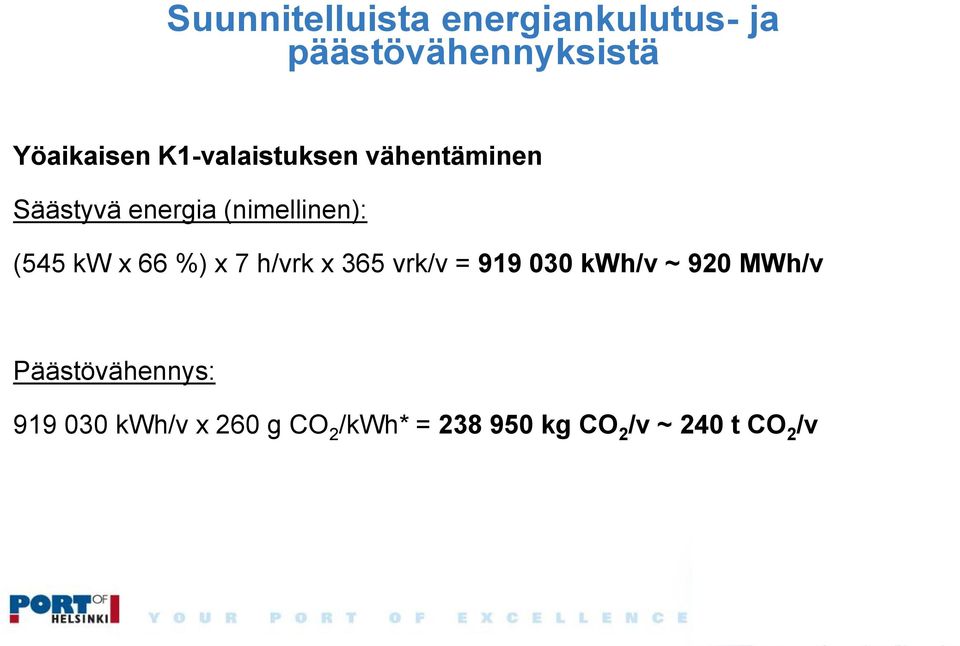 66 %) x 7 h/vrk x 365 vrk/v = 919 030 kwh/v ~ 920 MWh/v