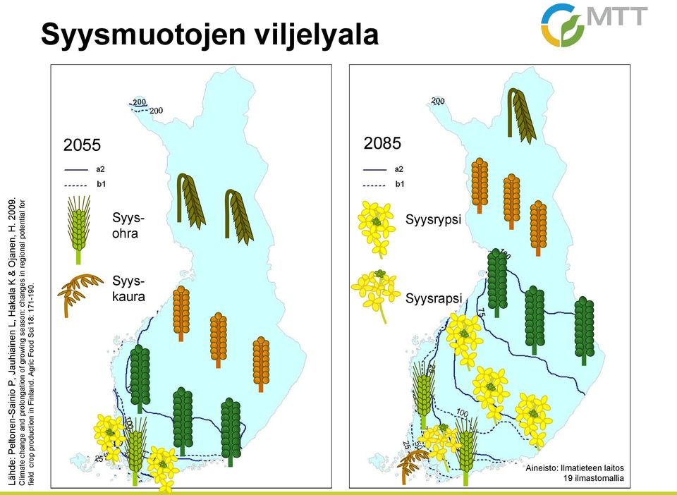 for field crop production in Finland. Agric Food Sci 18: 171-190.