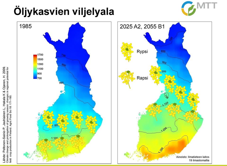 potential for field crop production in Finland. Agric Food Sci 18: 171-190.