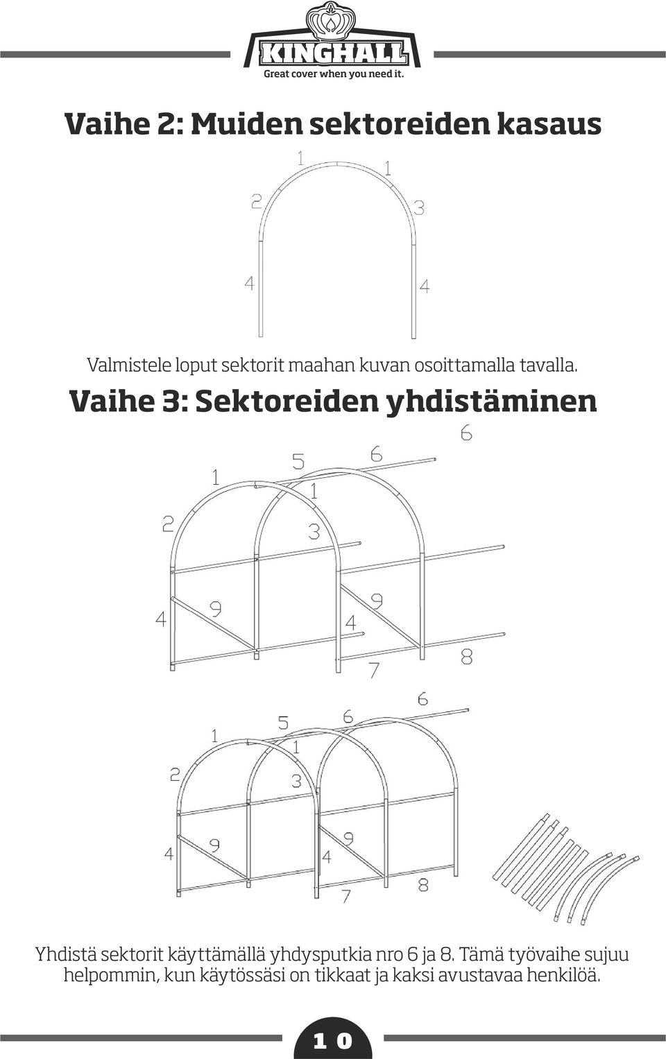 Vaihe 3: Sektoreiden yhdistäminen Yhdistä sektorit käyttämällä