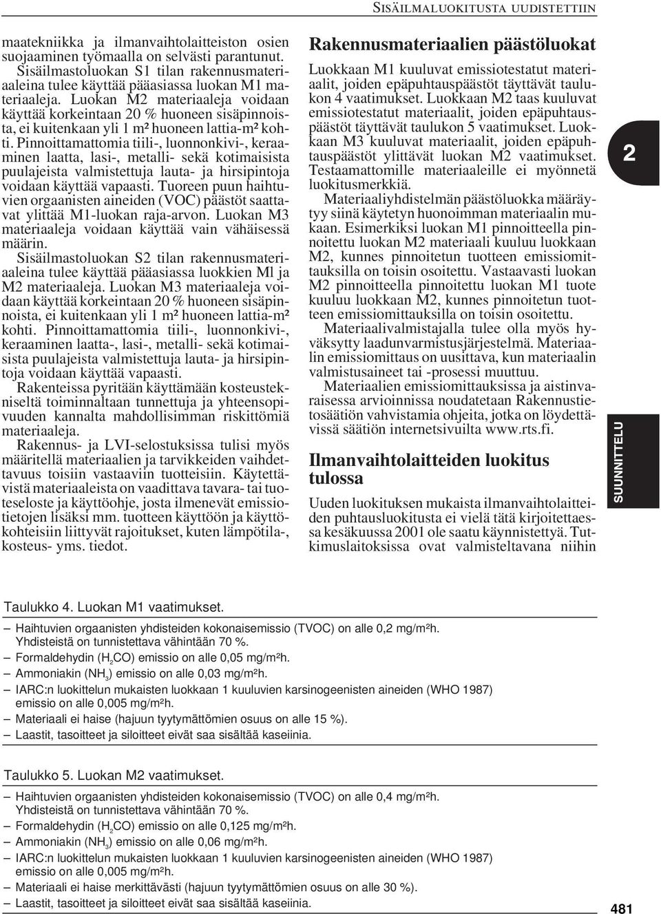 Pinnoittamattomia tiili-, luonnonkivi-, keraaminen laatta, lasi-, metalli- sekä kotimaisista puulajeista valmistettuja lauta- ja hirsipintoja voidaan käyttää vapaasti.