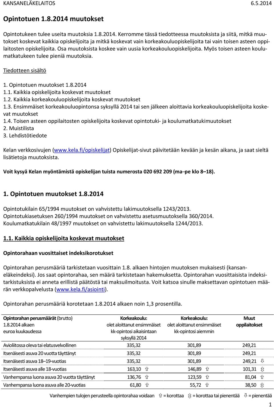 Kerromme tässä tiedotteessa muutoksista ja siitä, mitkä muutokset koskevat kaikkia opiskelijoita ja mitkä koskevat vain korkeakouluopiskelijoita tai vain toisen asteen oppilaitosten opiskelijoita.