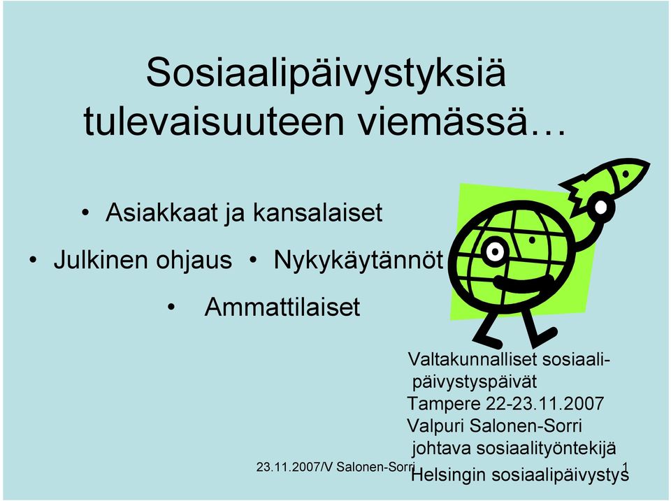 sosiaalipäivystyspäivät Tampere 22 23.11.