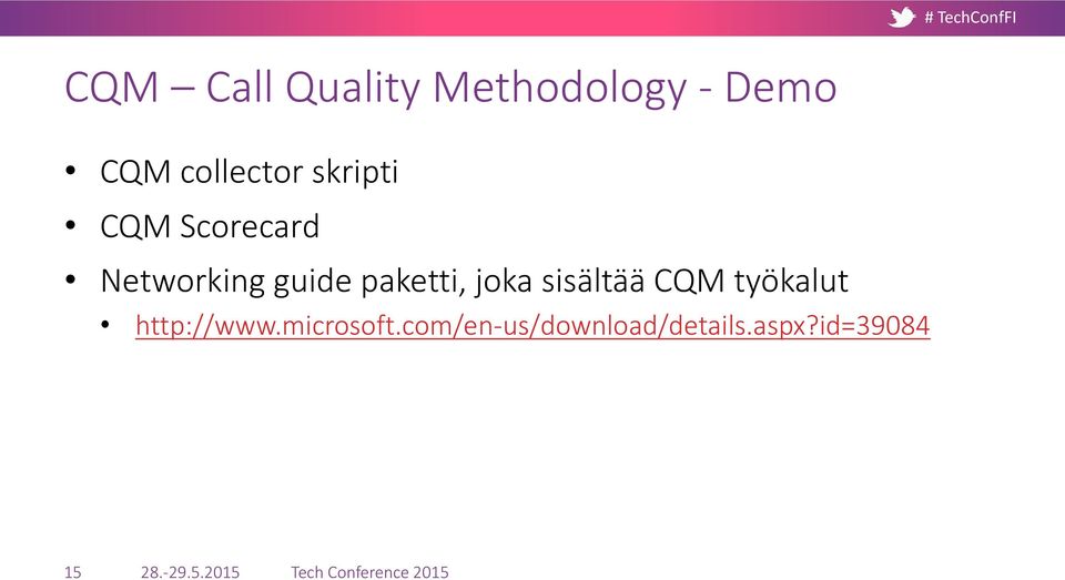 guide paketti, joka sisältää CQM työkalut