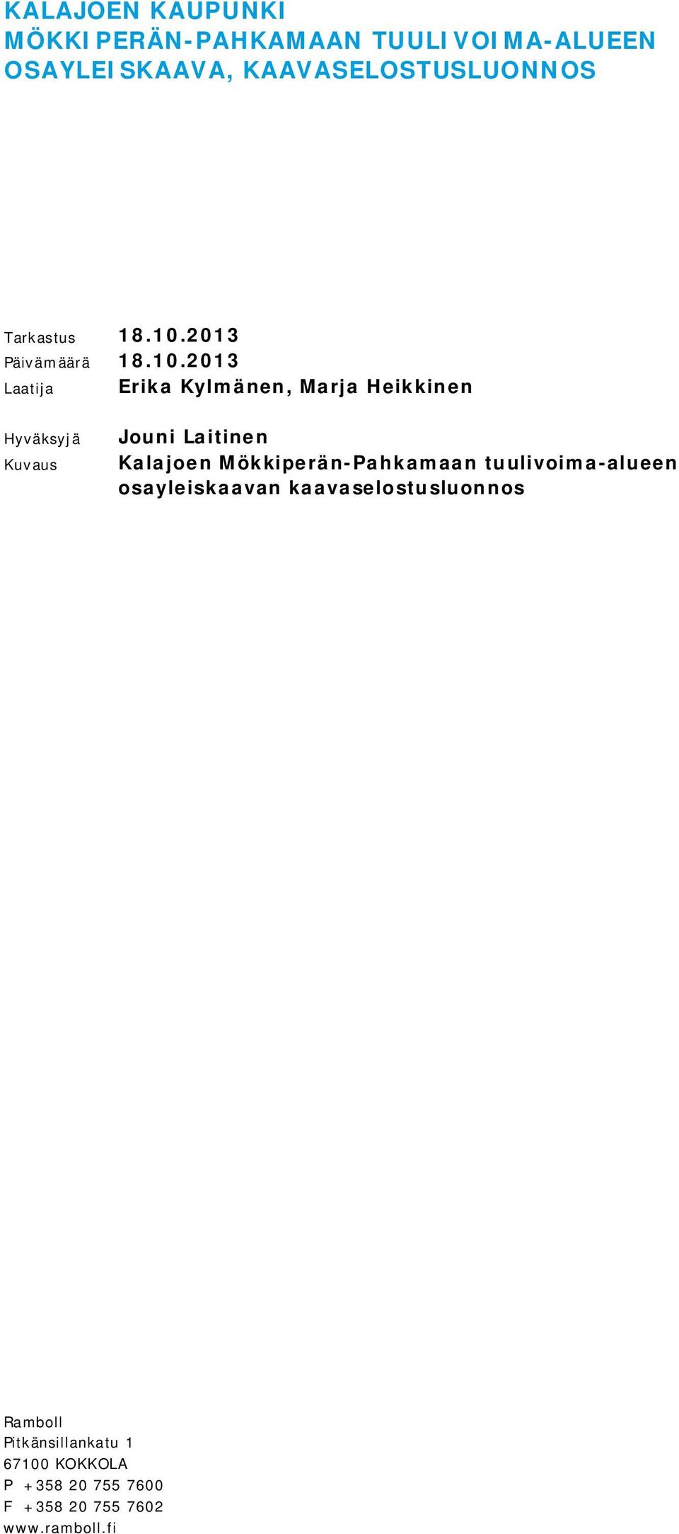 2013 Päivämäärä 18.10.