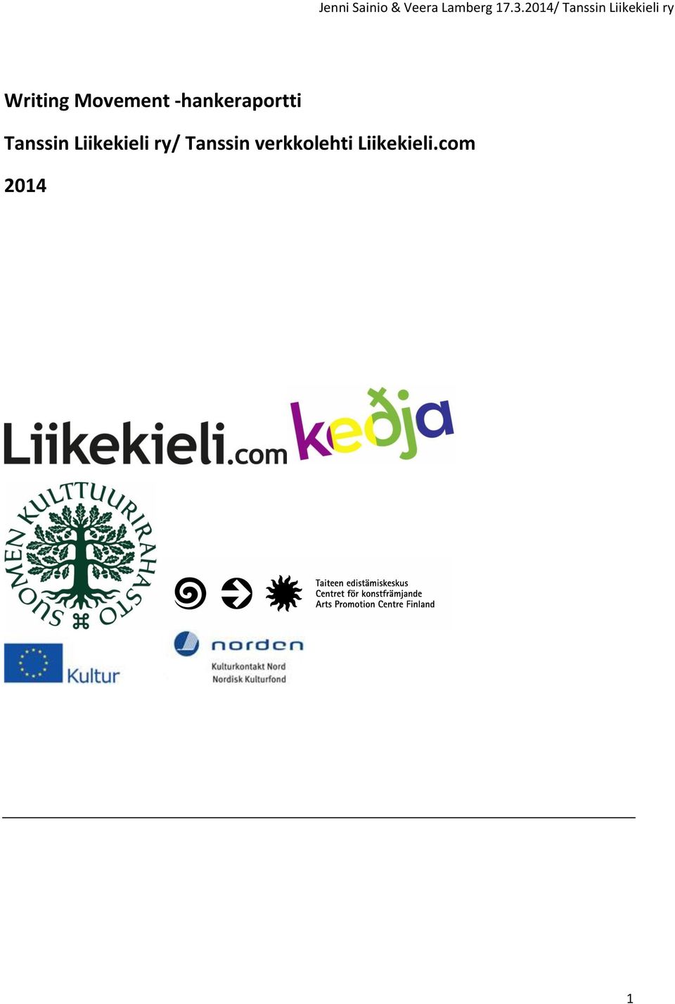 Liikekieli ry/ Tanssin