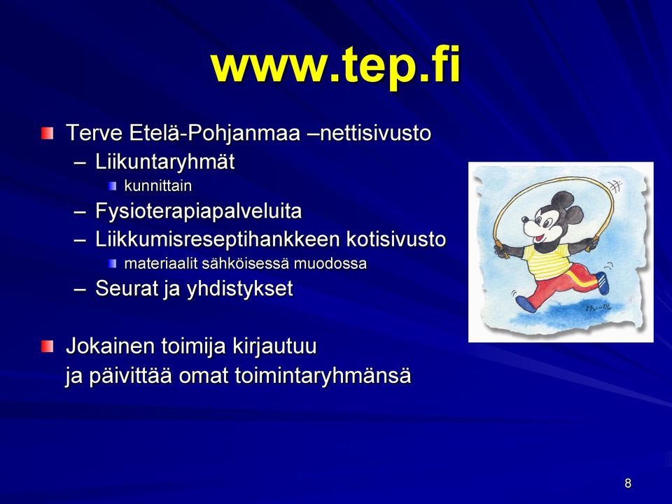 kunnittain Fysioterapiapalveluita Liikkumisreseptihankkeen