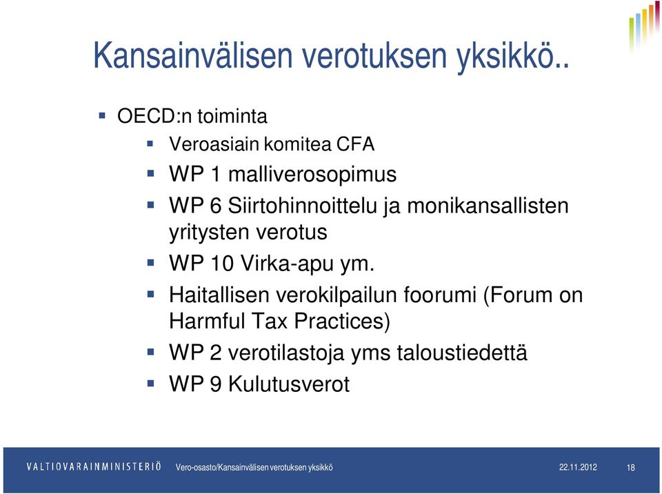monikansallisten yritysten verotus WP 10 Virka-apu ym.