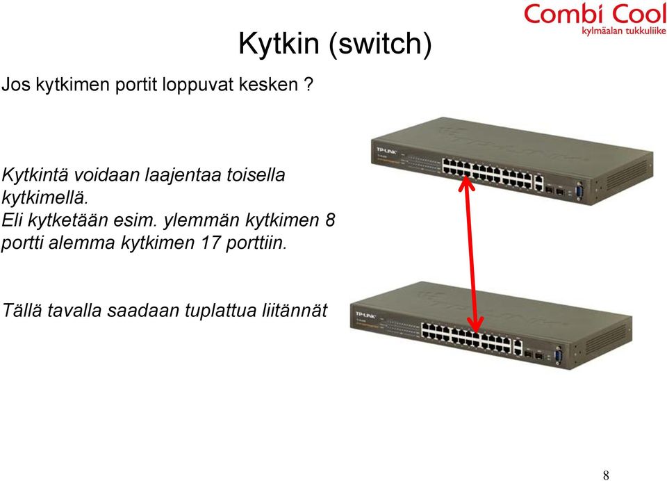 kytkimellä. Eli kytketään esim.