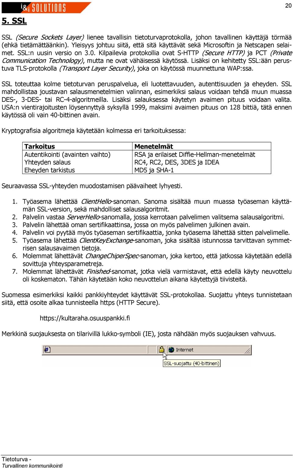 Kilpailevia protokollia ovat S-HTTP (Secure HTTP) ja PCT (Private Communication Technology), mutta ne ovat vähäisessä käytössä.