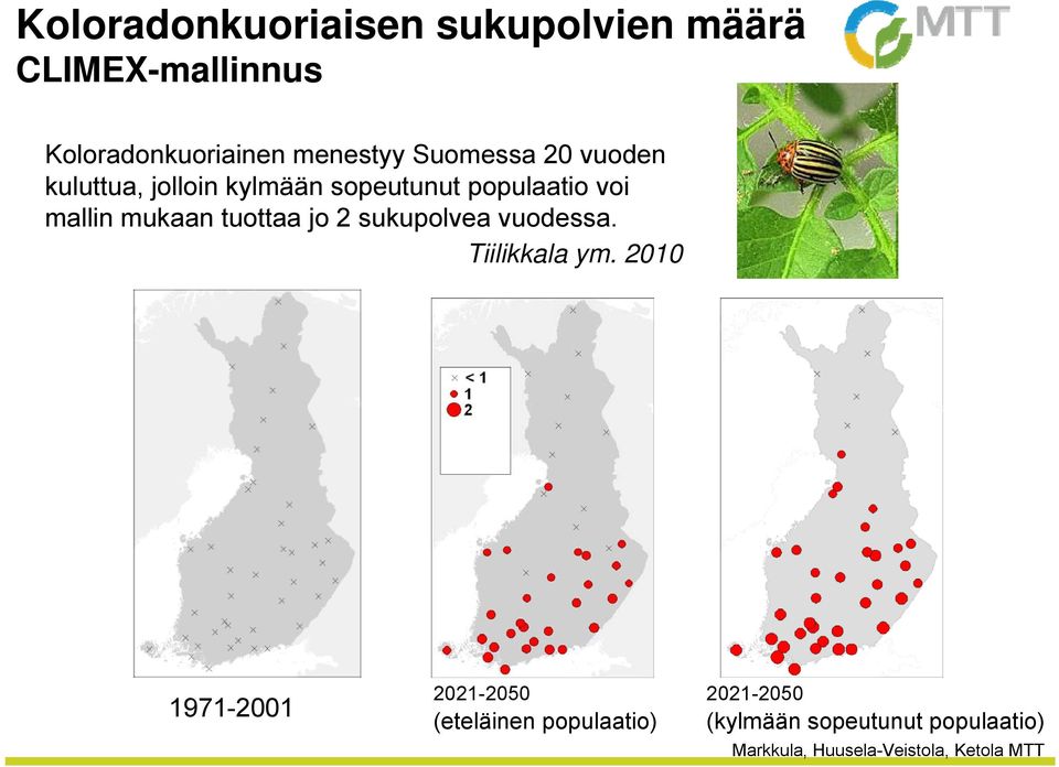 voi mallin mukaan tuottaa jo 2 sukupolvea vuodessa. Tiilikkala ym.