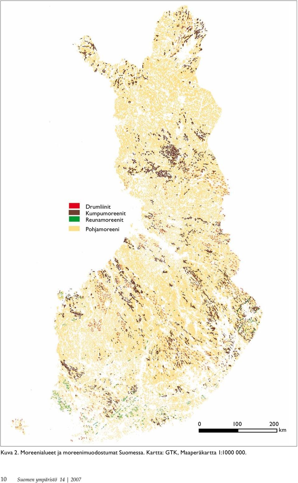 Moreenialueet ja moreenimuodostumat Suomessa