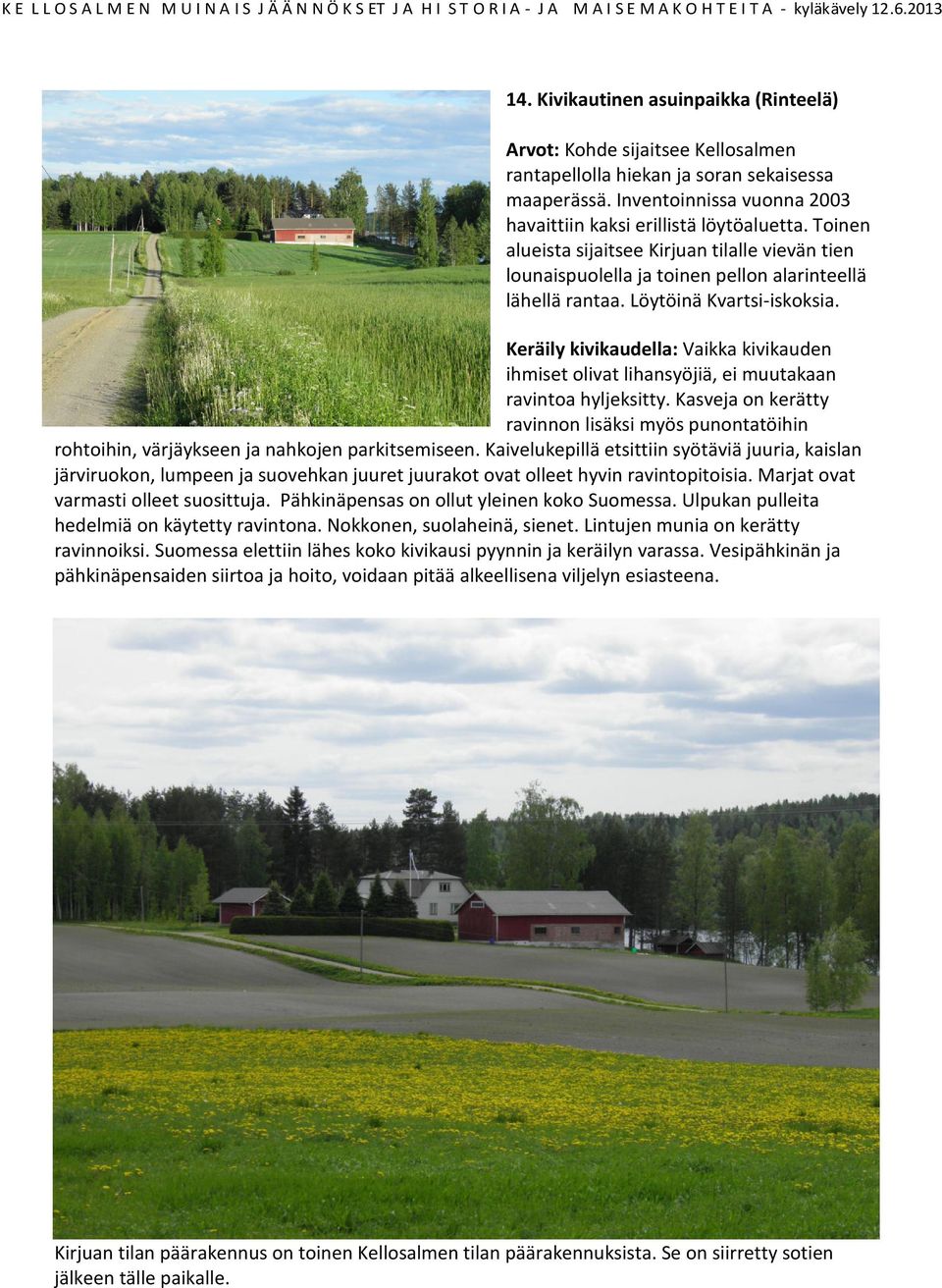 Keräily kivikaudella: Vaikka kivikauden ihmiset olivat lihansyöjiä, ei muutakaan ravintoa hyljeksitty.