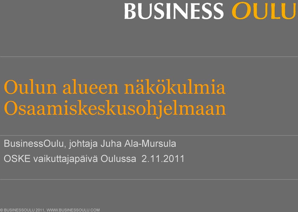 johtaja Juha Ala-Mursula OSKE