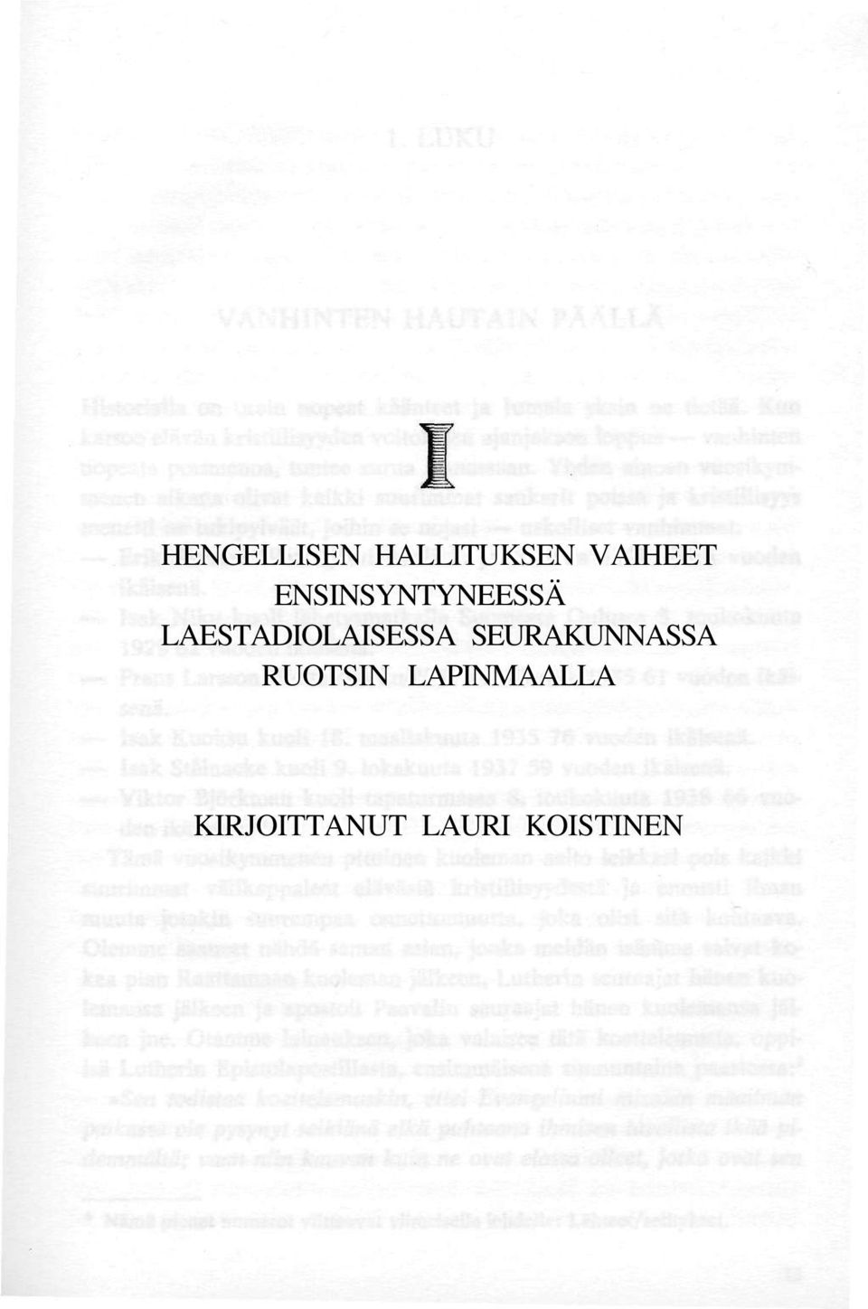 LAESTADIOLAISESSA SEURAKUNNASSA