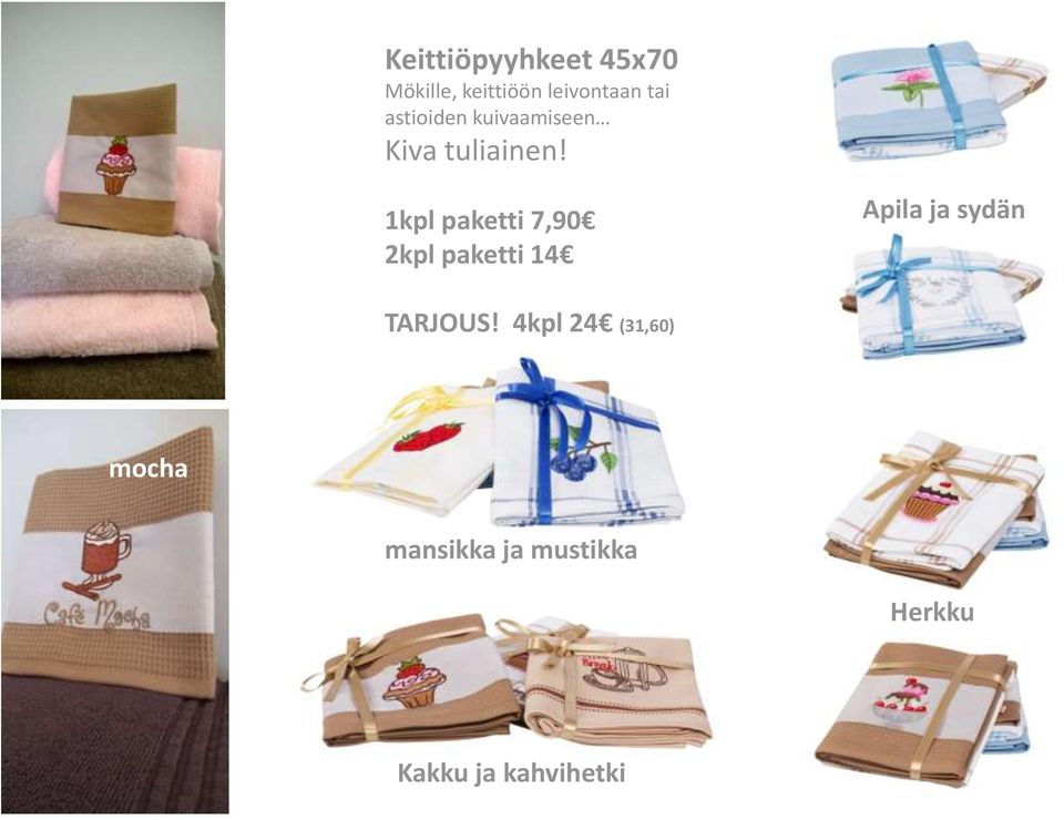 1kpl paketti 7,90 2kpl paketti 14 Apila ja sydän