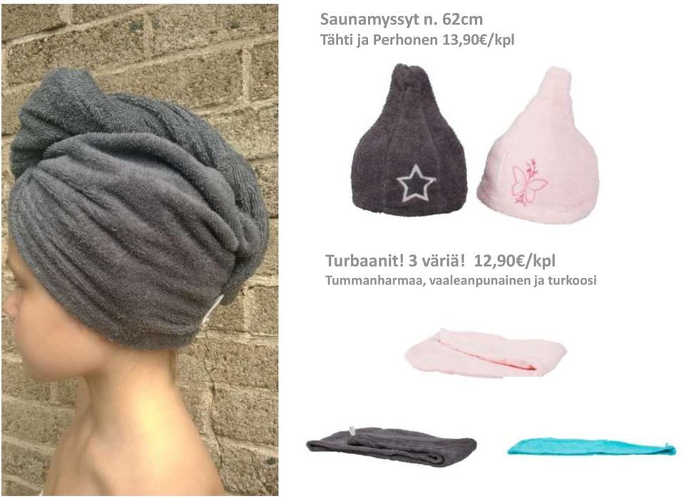 /kpl Turbaanit! 3 väriä!