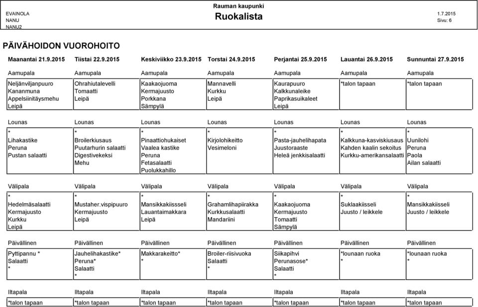 2015 Keskiviikko 23.9.