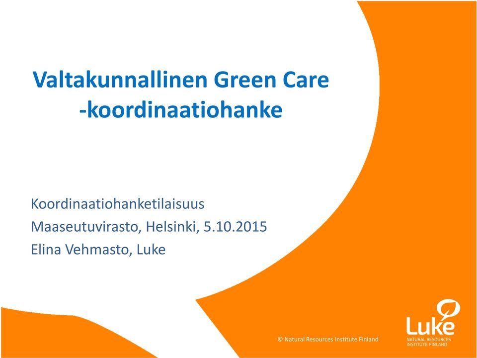 Koordinaatiohanketilaisuus