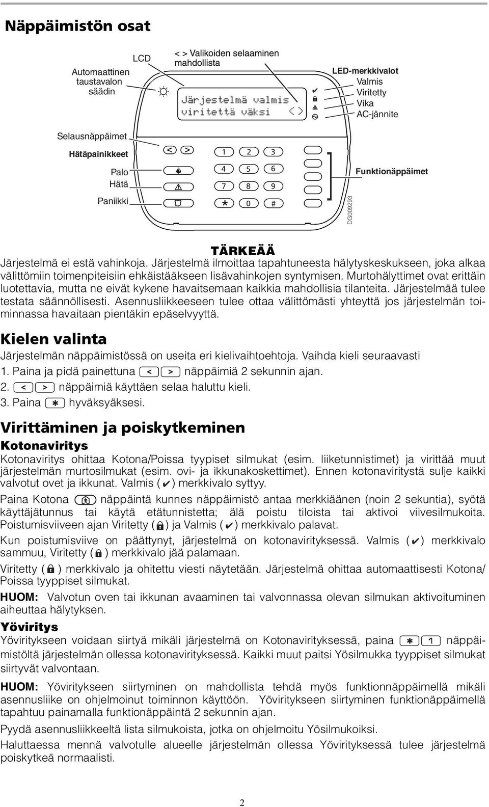 Murtohälyttimet ovat erittäin luotettavia, mutta ne eivät kykene havaitsemaan kaikkia mahdollisia tilanteita. Järjestelmää tulee testata säännöllisesti.