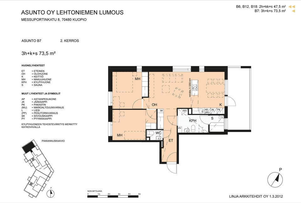 47,5 m 2 B7: